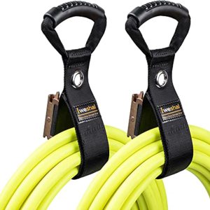 Organizador de cables de extensión para E-Track, paquete de 2 correas de almacenamiento resistentes para cables, cables y mangueras organizadas en Organizador de cables de extensión para E-Track, paquete de 2 correas de almacenamiento resistentes para cables, cables y mangueras organizadas en