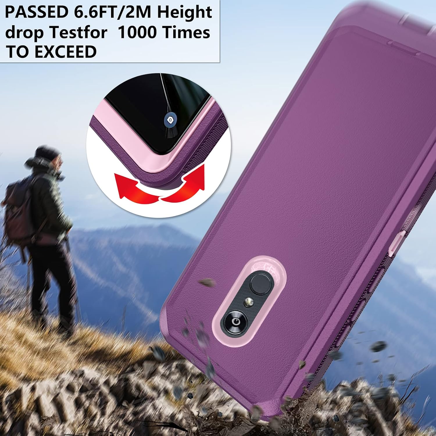 Asuwish Funda de teléfono para LG Stylo 4, funda híbrida resistente a prueba de golpes, cuerpo completo, resistente, accesorios móviles Stylo4 Plus