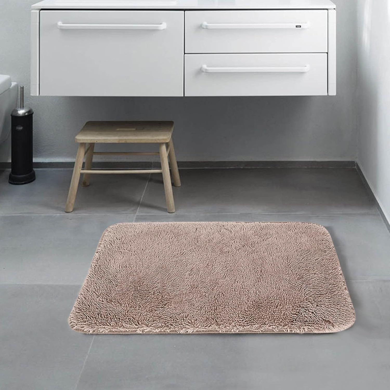 Alfombras de baño de 24 x 16 pulgadas, antideslizantes, absorbentes, suaves, de secado rápido, alfombras de baño peludas y esponjosas, tapetes para