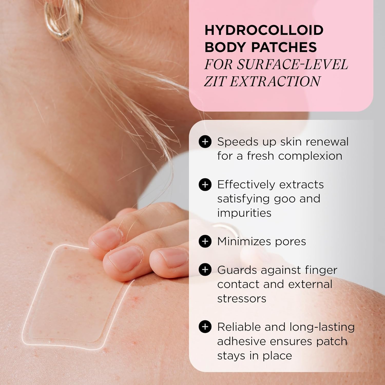 ZitSticka Parches corporales hidrocoloides  Paquete de 9 parches clarificantes GOO GETTER para acné  Tratamiento del acné exfoliante e hidratante de