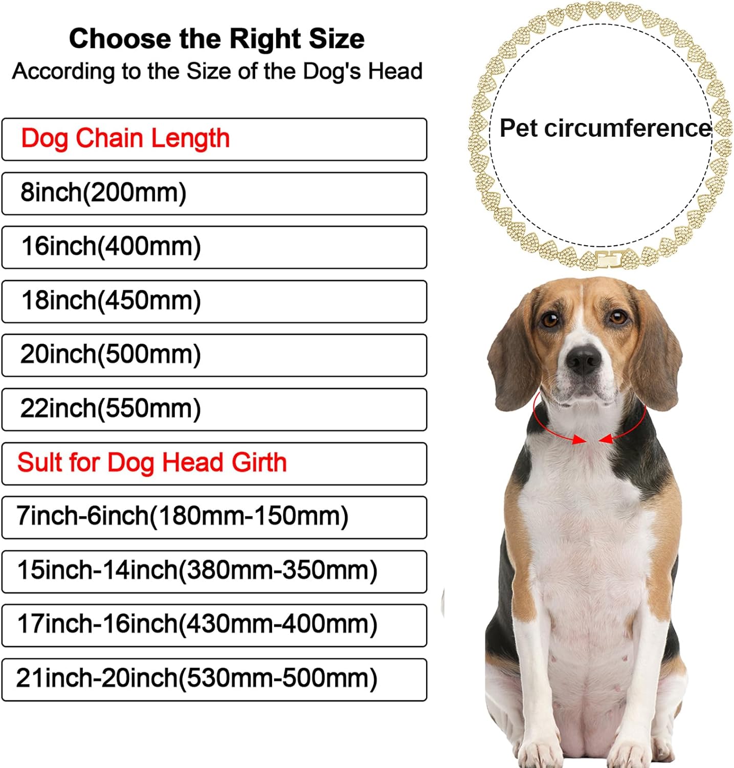 Cadena de entrenamiento para perros con diamantes cubanos de metal con purpurina y hebilla segura en forma de corazón para perros grandes y medianos