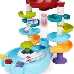Torre giratoria de bola de 4 capas para bebés y niños pequeños, juguete de bola ocupada con iluminación musical, rampa de carreras de bolas para el Torre giratoria de bola de 4 capas para bebés y niños pequeños, juguete de bola ocupada con iluminación musical, rampa de carreras de bolas para el