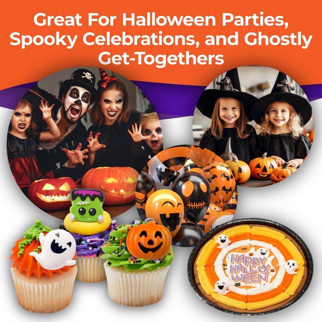 Anillos para cupcakes, divertidos adornos espeluznantes para tartas para fiestas de Halloween, suministros de fiesta temática de Halloween