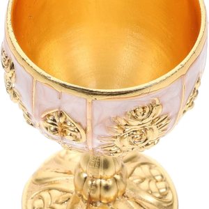 Milisten Copas de comunión, 1 copa de vino vintage de metal en relieve, copa medieval de metal, cáliz de vino, decoración artística para bodas, Milisten Copas de comunión, 1 copa de vino vintage de metal en relieve, copa medieval de metal, cáliz de vino, decoración artística para bodas,