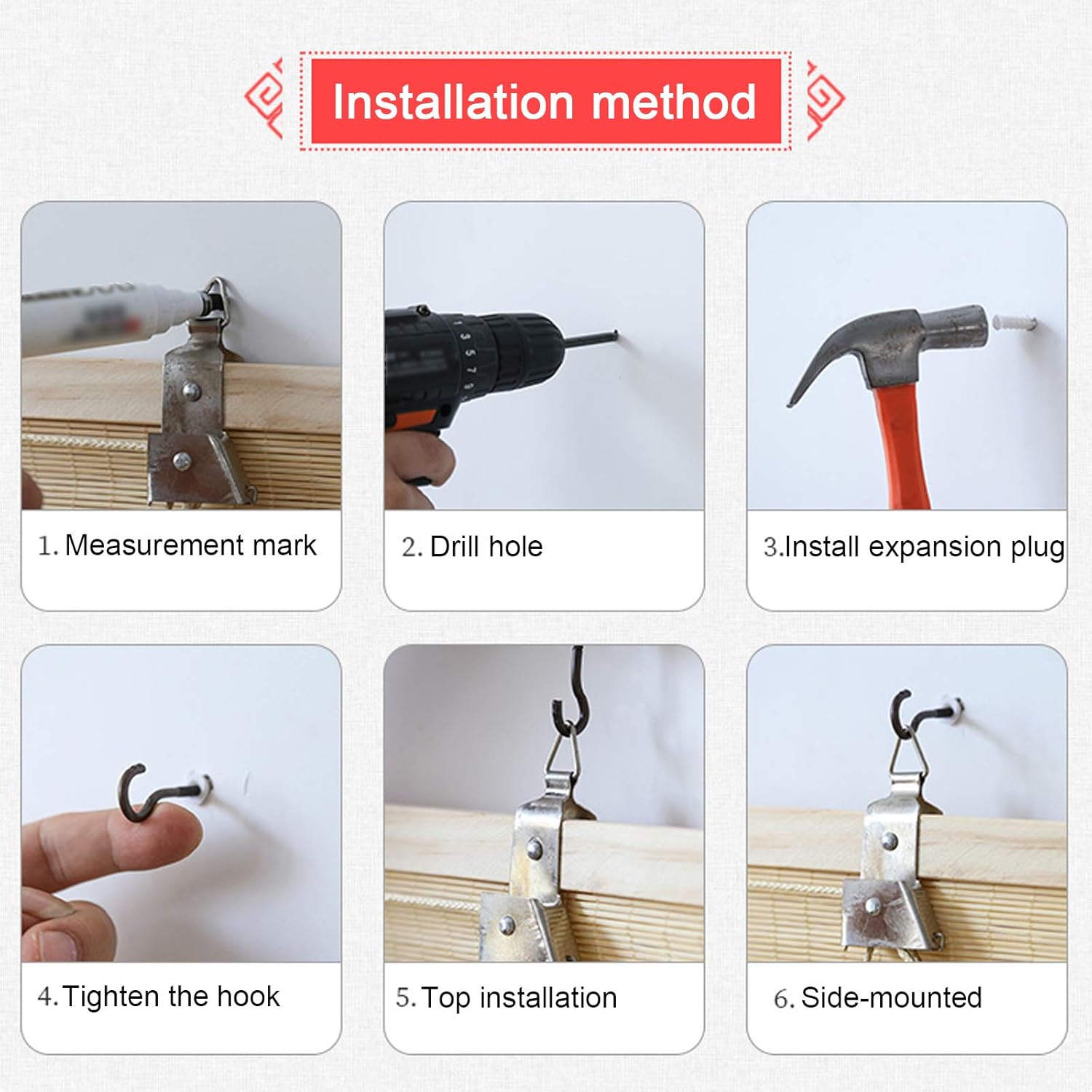 Persianas enrollables de bambú para patio con elevador, ventana enrollable de bambú, para balcón, hotel, tetera, 21.7 x 51.2in