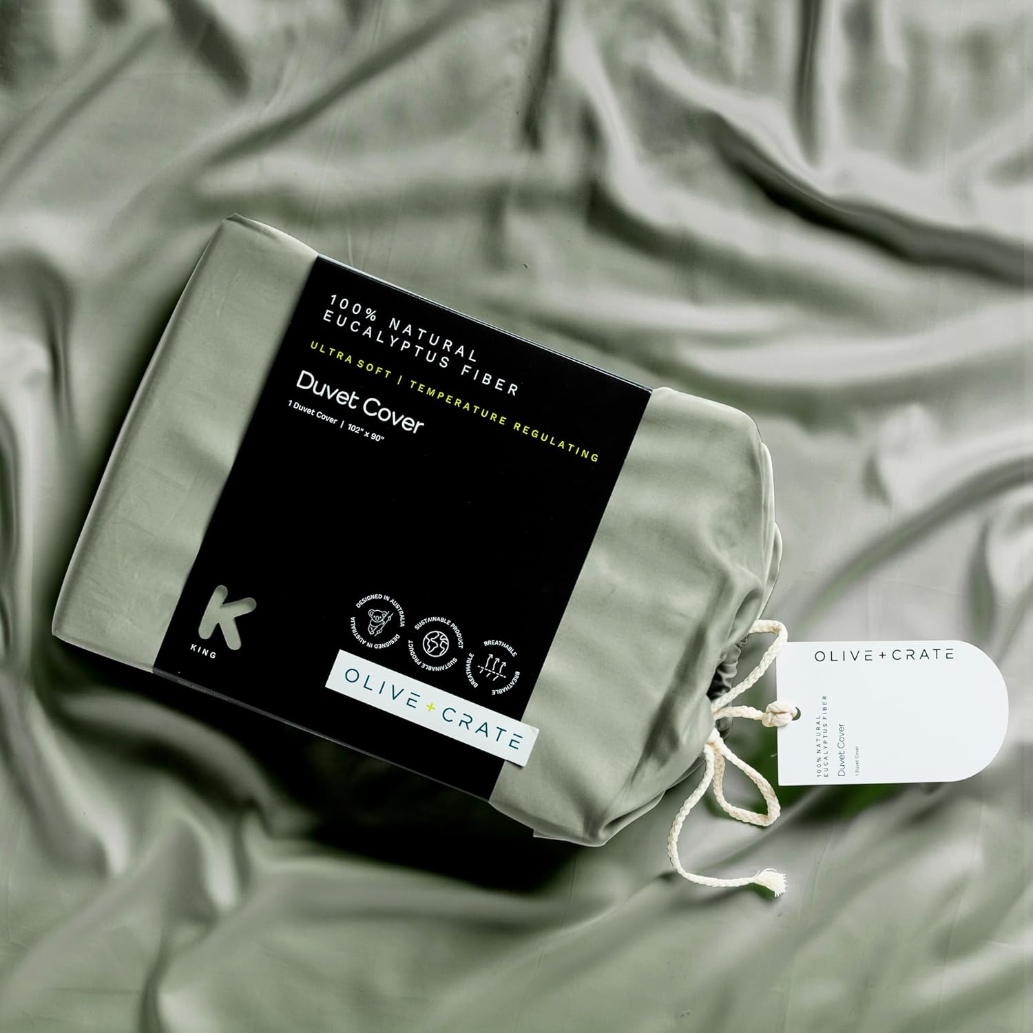 Olive + Crate Fundas de edredón refrescantes de eucalipto tamaño Queen  Fibra de lyocell Tencel certificada de Austria para edredón  Fibra modal