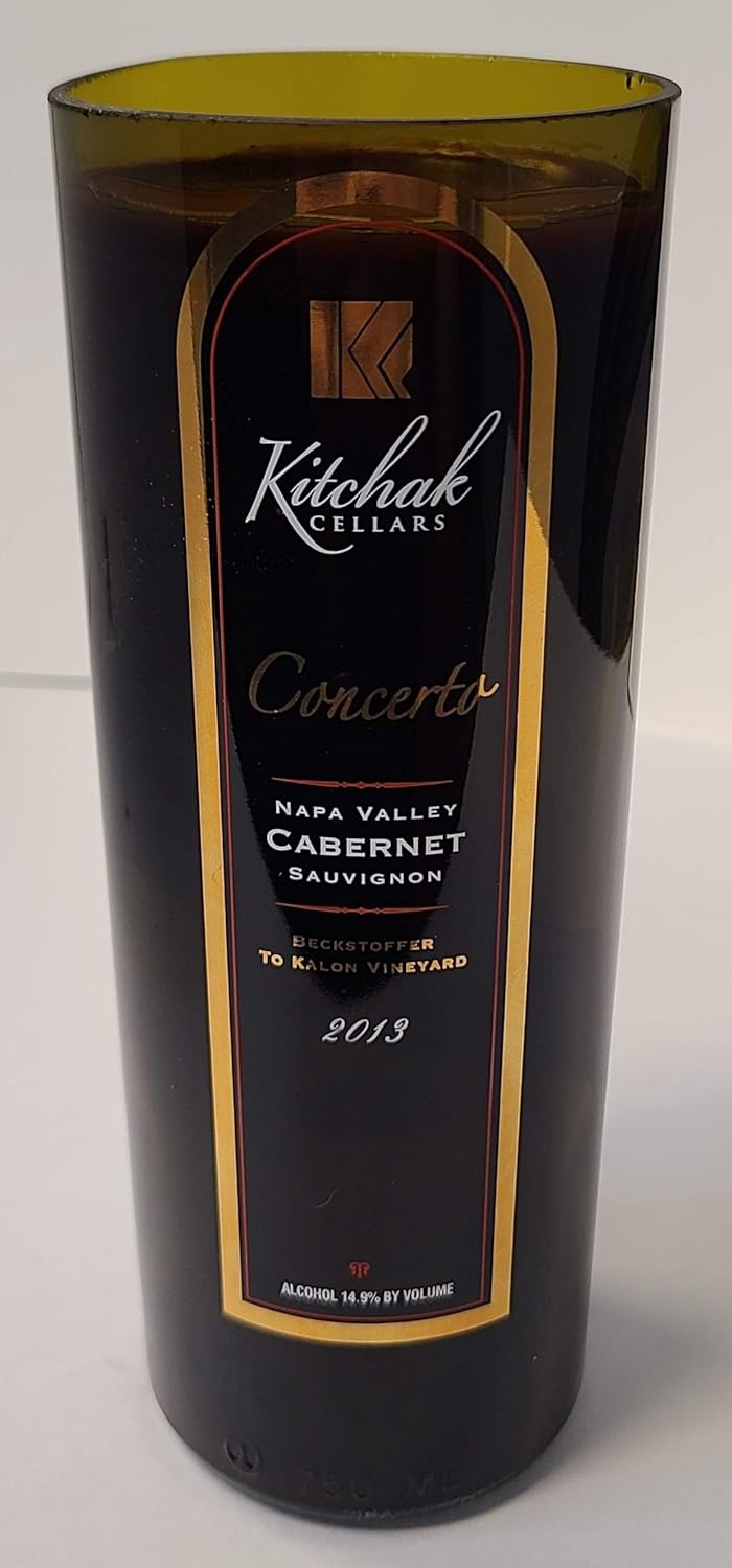 2013 Kitchak Cellars Cabernet Sauvignon Concerto Beckstoffer To Kalon Vineyard Wine Bottle Candle – Unique Decor Accent Crafted from an Authentic