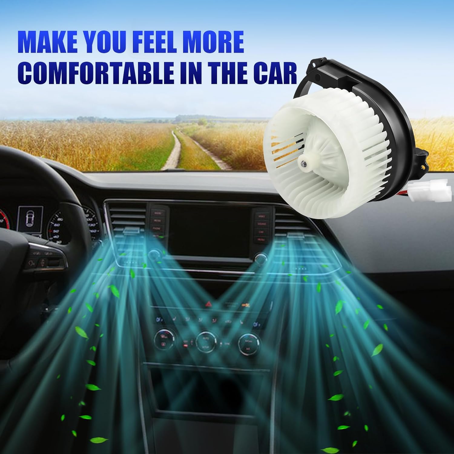 LCWRGS Motor de ventilador de CA para Jeep Grand Cherokee Chrysler 200 2014 2015 2016 2017 2018 HVAC calentador ventilador motor con ventilador de