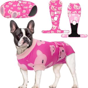 CuteBone Traje de recuperación de cirugía para perros, mono quirúrgico para gatos, trajes de cuerpo femenino, para evitar que las mascotas laman CuteBone Traje de recuperación de cirugía para perros, mono quirúrgico para gatos, trajes de cuerpo femenino, para evitar que las mascotas laman