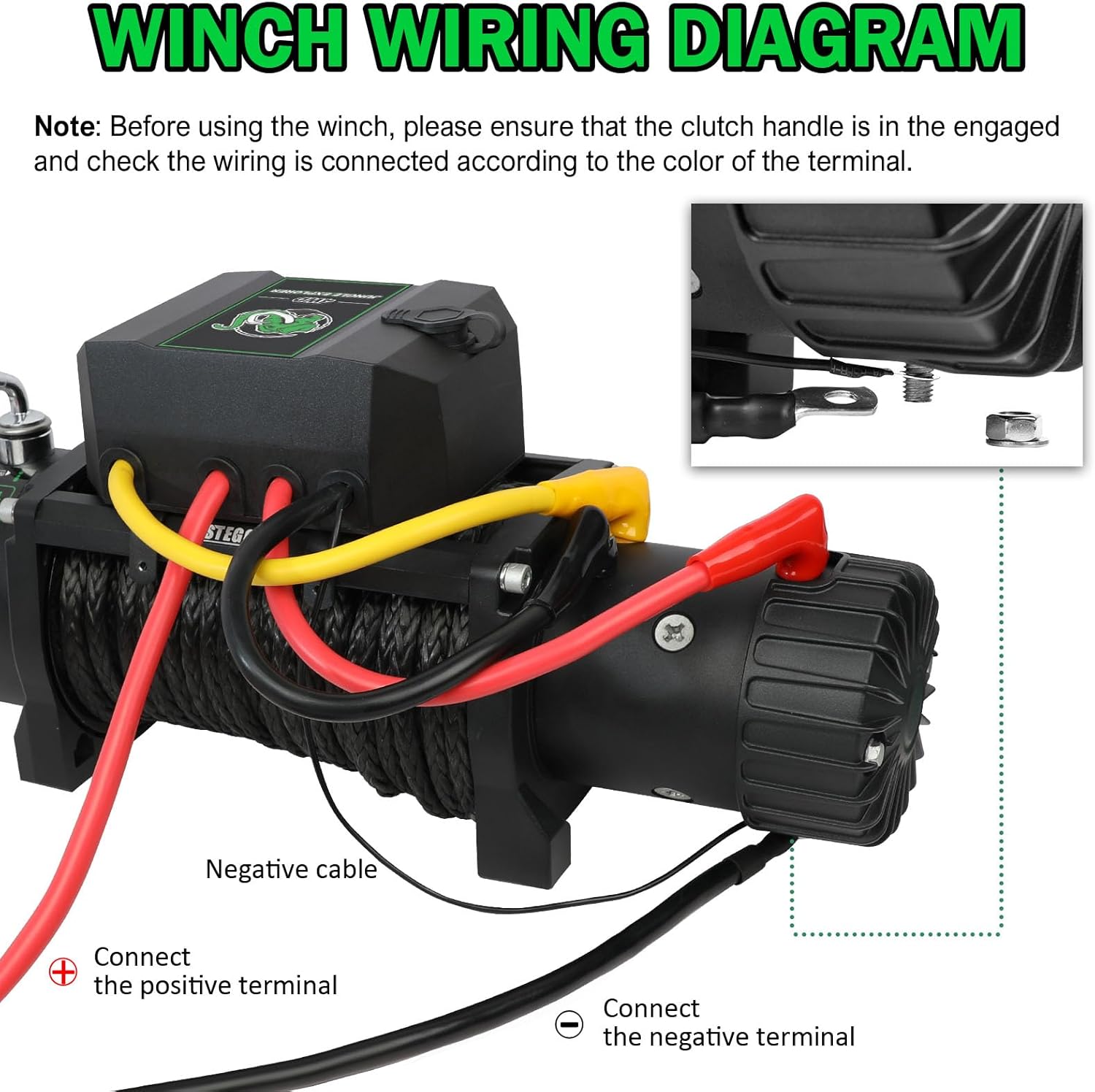 Cabrestante eléctrico de 13000 libras, cabrestante eléctrico impermeable de 12 V, cabrestante de cuerda sintética con control remoto inalámbrico de