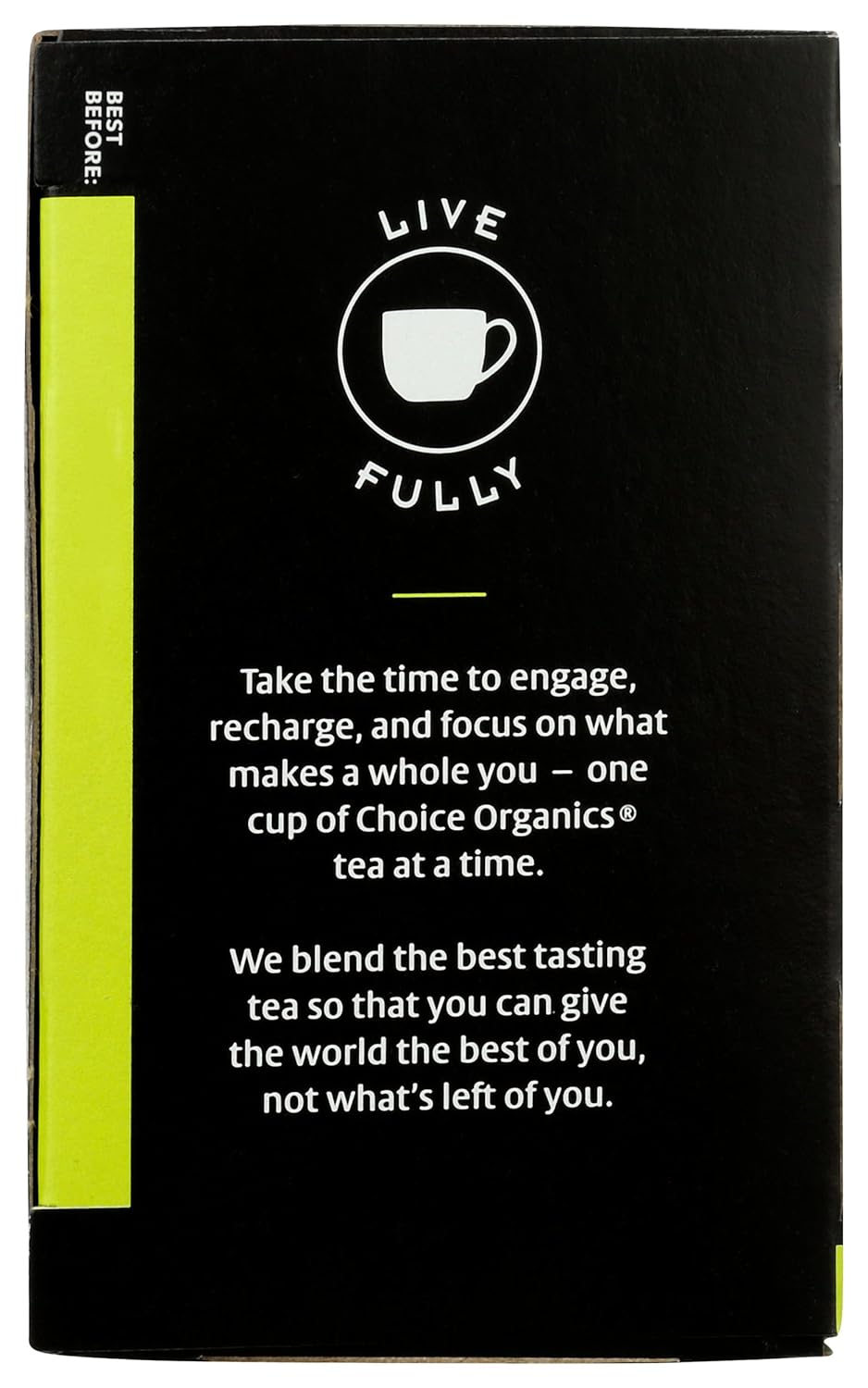 Elija té orgánico, bolsas de té de 16 unidades (paquete de 6)