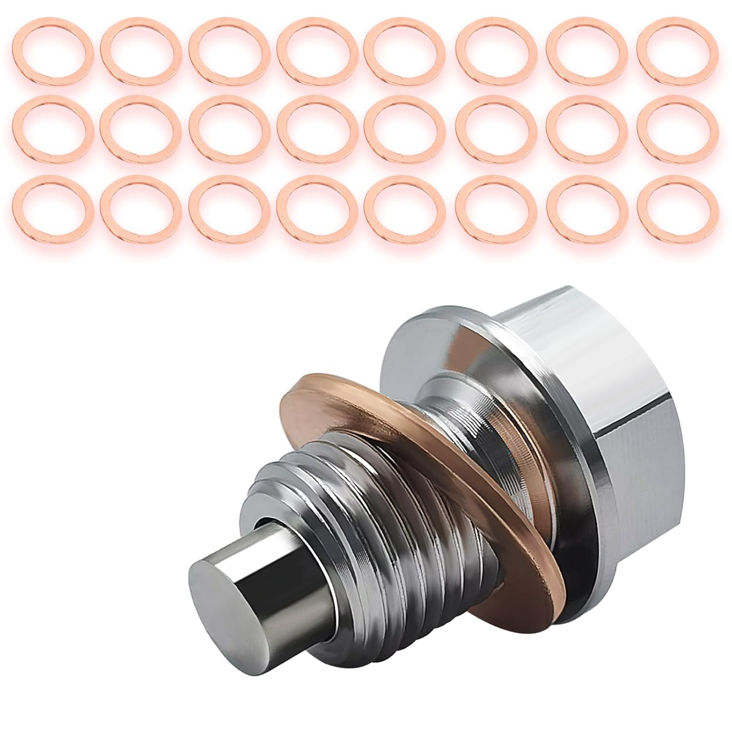 24 piezas de juntas de tornillo de drenaje de aceite para automóvil, M12 de repuesto de junta de cobre de buen sellado, OEM11026-01M02, almohadilla