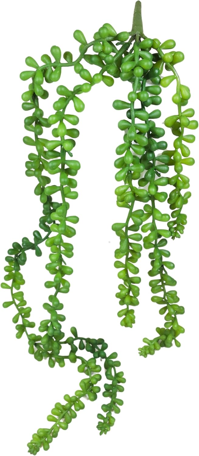 Ebros Gift Paquete de 6 collares artificiales realistas y realistas para plantas suculentas de helecho, plantas botánicas, hogar, jardín, veranda,