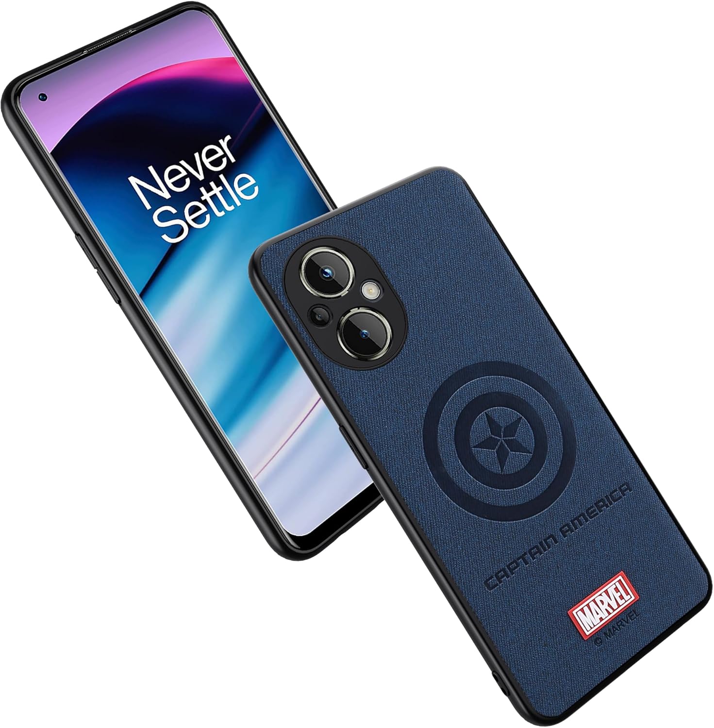 Funda para OnePlus Nord N20 5G, con personaje de superhéroe, compatible con OnePlus Nord N20 de piel (azul) para hombre y mujer