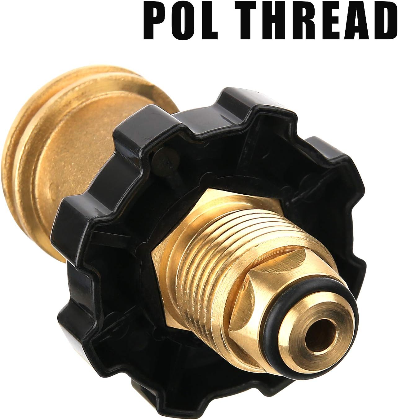 Solimeta Adaptador de tanque de propano de ajuste universal que convierte la rosca POL a rosca QCC1, adaptador de manguera de propano