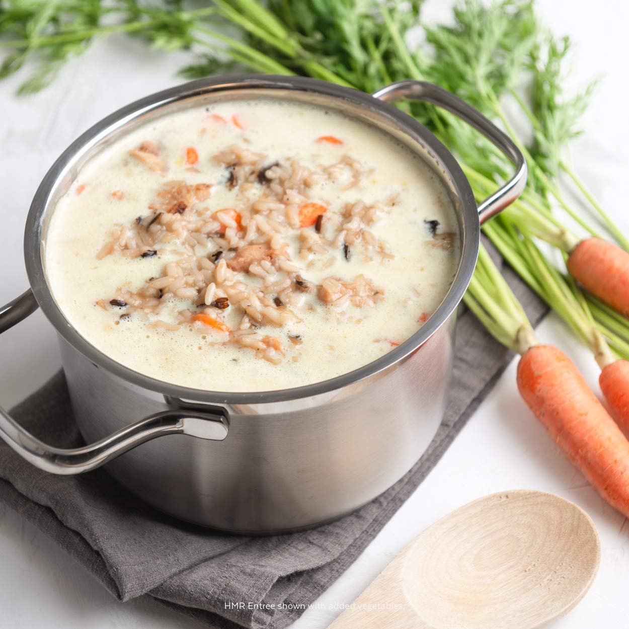 HMR Mezcla cremosa de sopa de pollo  Almuerzo o cena instantánea para apoyar el control de peso  Fácil de preparar  0.55 onzas de proteína