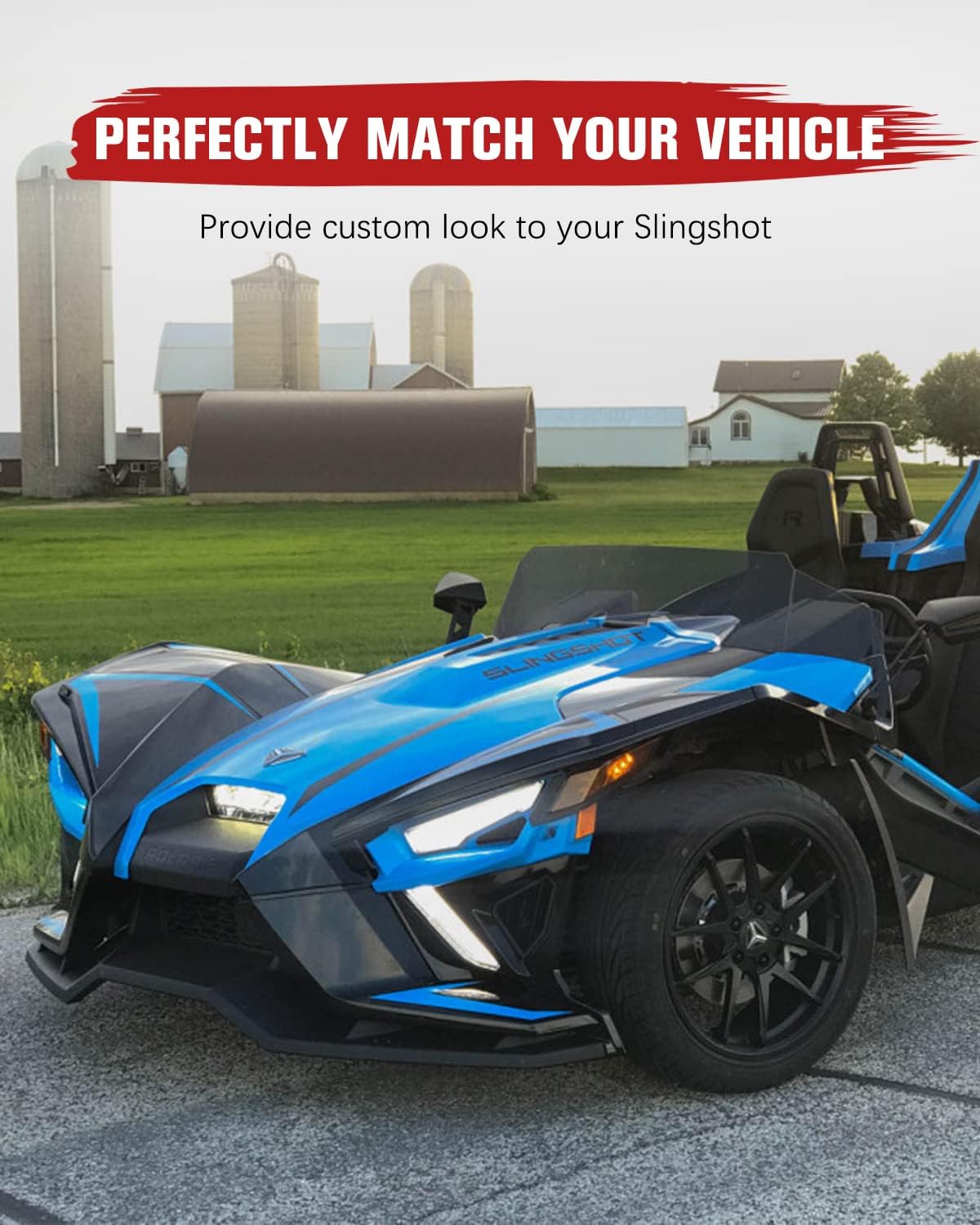 A & UTV PRO Kit de luz de panel inferior para Polaris Slingshot S GT R SL SLR 2020 2021 2022 2023 2024, luz diurna DRL y accesorios de luz