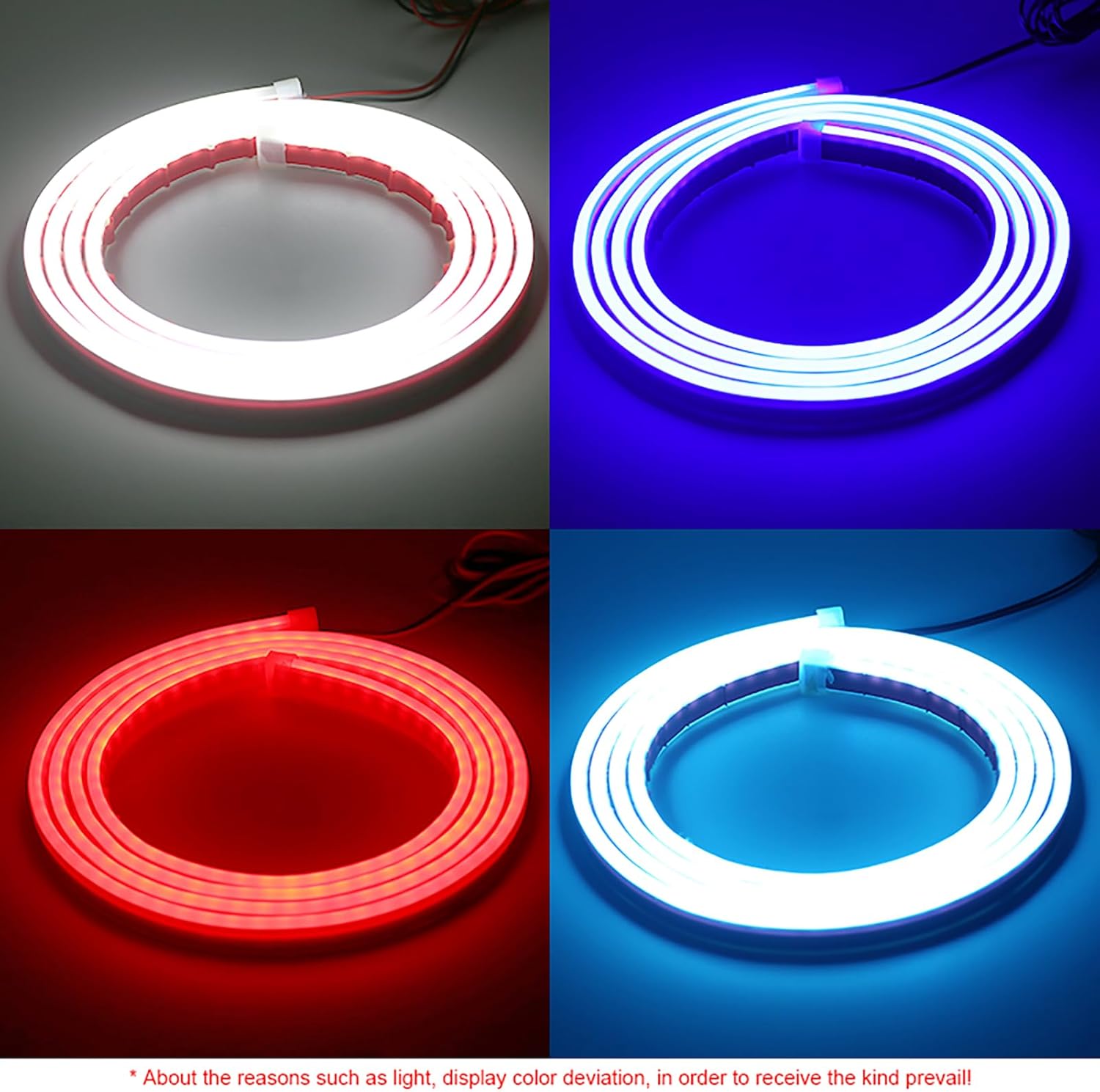 Tira de luz LED para capó de coche, 71 pulgadas, luz amarilla, flexible, para correr durante el día, inicia la luz de escaneo para automóviles,