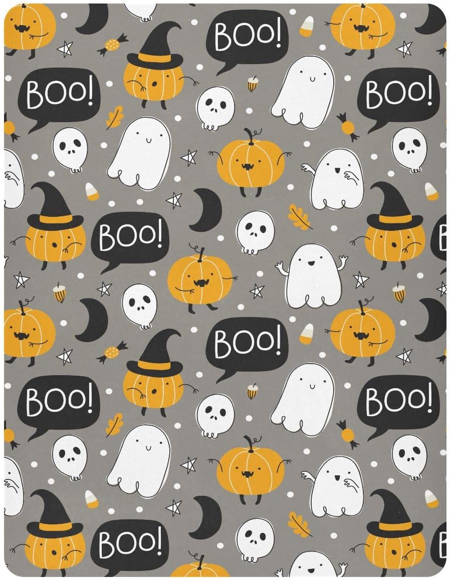 Sábanas de cuna para niños, Halloween, calabaza, fantasma, caramelo, bebé, niña, para cuna, sábanas neutras ajustadas, colchón de cuna, suave y