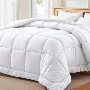 Mosluna Relleno de edredón California King, edredón blanco alternativo acolchado para todas las estaciones, tamaño California King, edredón ligero Mosluna Relleno de edredón California King, edredón blanco alternativo acolchado para todas las estaciones, tamaño California King, edredón ligero