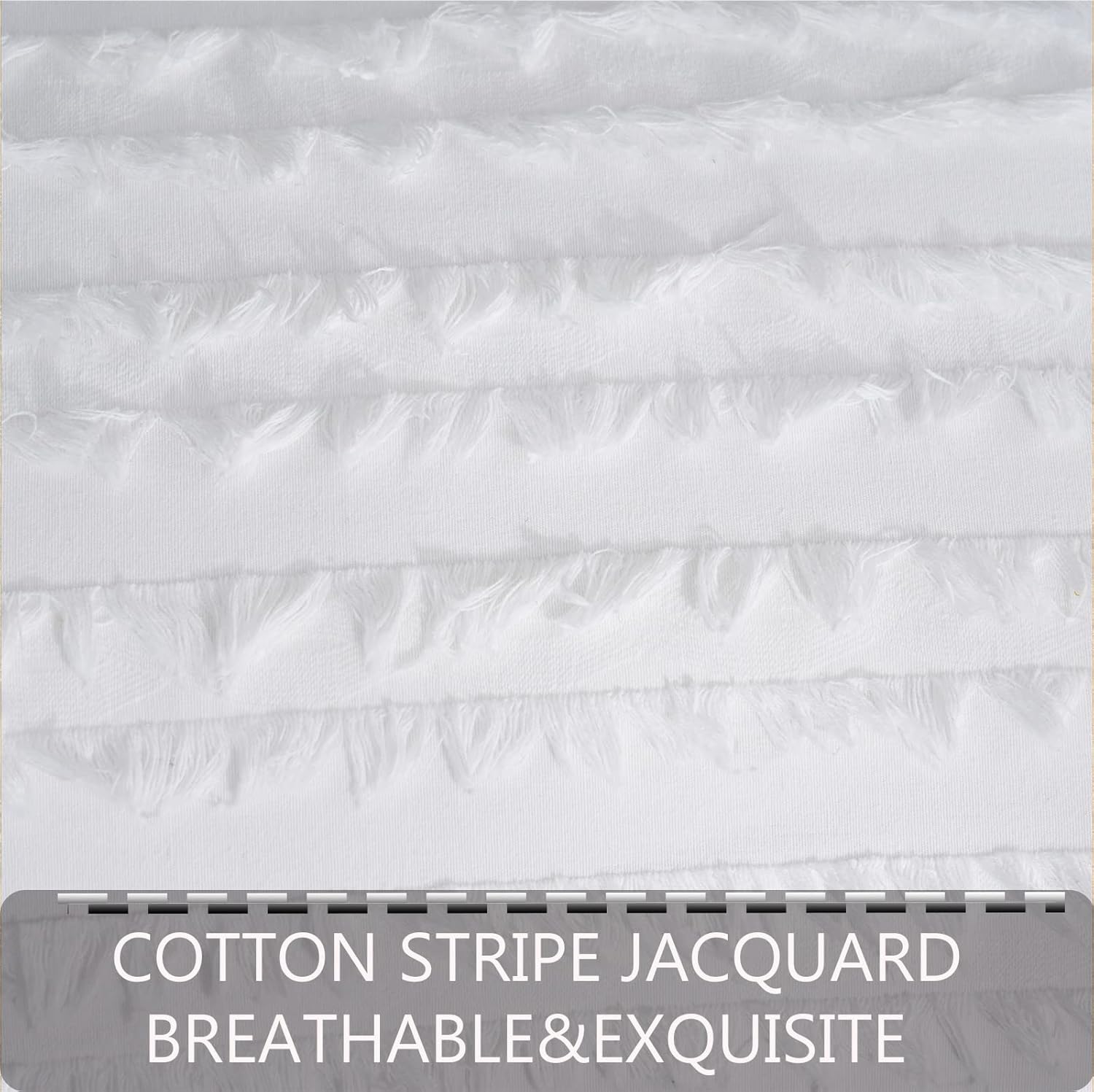 Herside Funda de almohada corporal, estilo bohemio, 100 % algodón, fundas de almohada blancas de 20 x 54 pulgadas, funda de almohada corporal de