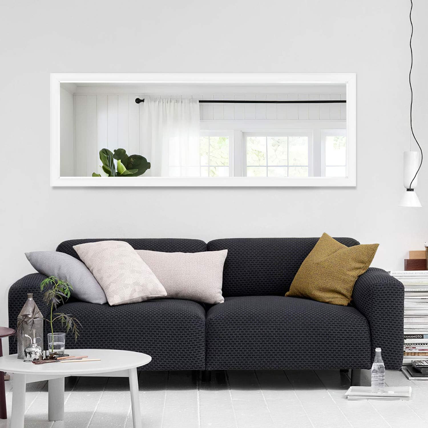 MIRUO Full Length Mirror Decor Wall Mounted Mirror Floor Mirror Dressing Mirror Make Up Mirror BathroomBedroomLiving RoomDining RoomEntry, White,