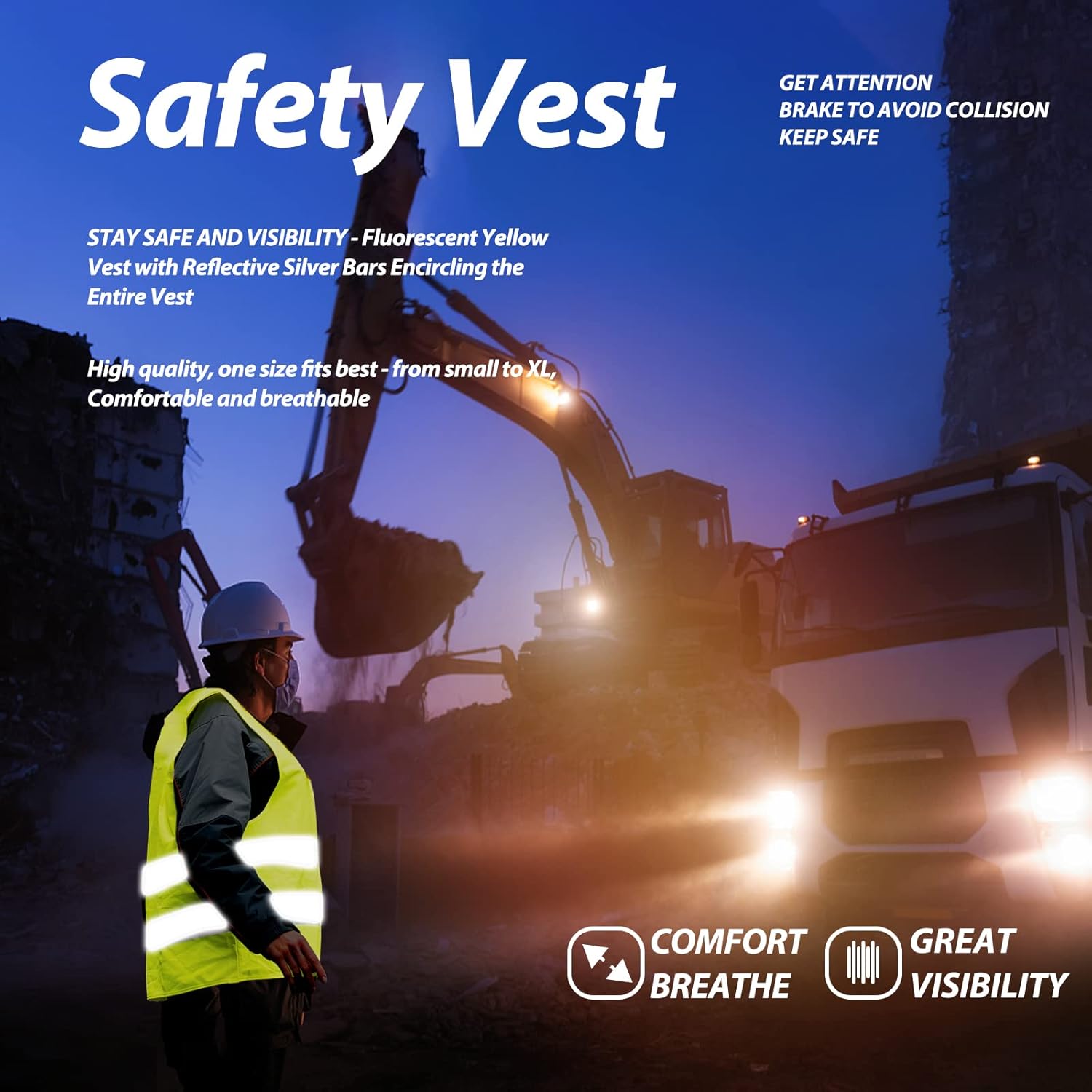 SIFE Mantente seguro y visible con nuestros chalecos de seguridad reflectantes, diseño unisex