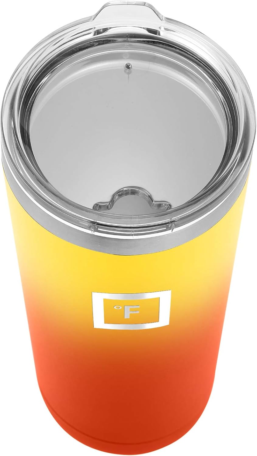 IRON FLASK Vaso clásico de 16, 24 o 32 onzas, acero inoxidable aislado al vacío, frío o caliente, moderno de doble pared, simple vaso térmico de