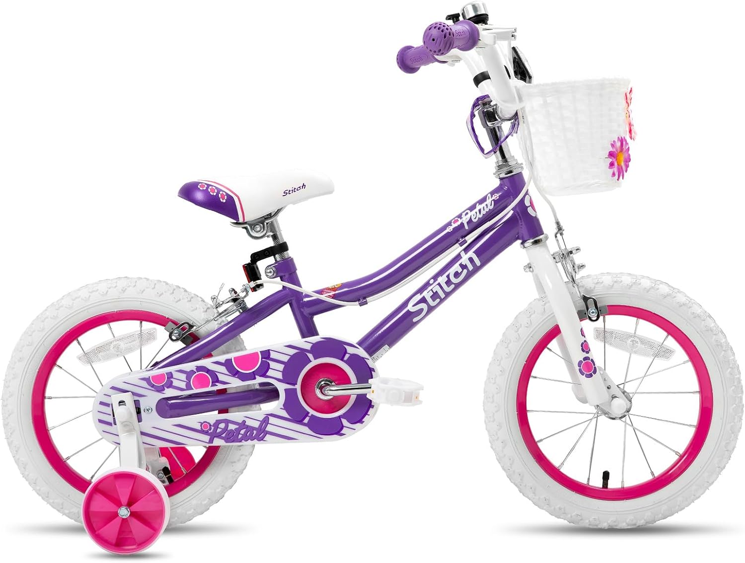 JOYSTAR Petal – Bicicleta para niñas pequeñas y niños, bicicleta para niños de 12, 14, 16 años, con cesta para niñas de 2 a 9 años, bicicleta para