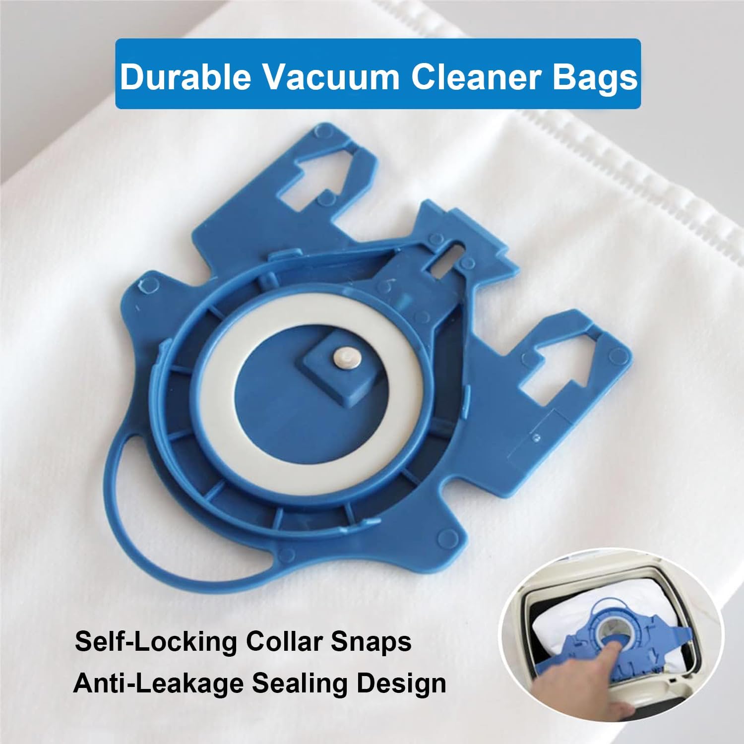 Intendvision Paquete de 12 bolsas 3D Airclean compatibles con Miele 3D GN bolsas de aspiradora completas C2 C3, Classic C1, S8, S5, S2, S227S240