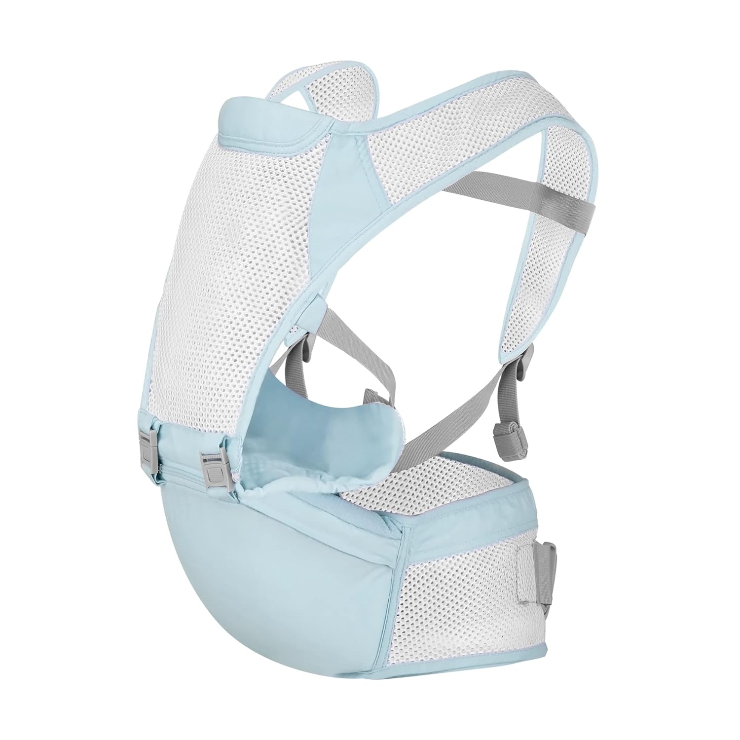 Portabebés de cadera con malla de aire transpirable, portabebés 3 en 1, ligero y cómodo, perfecto para padres en movimiento