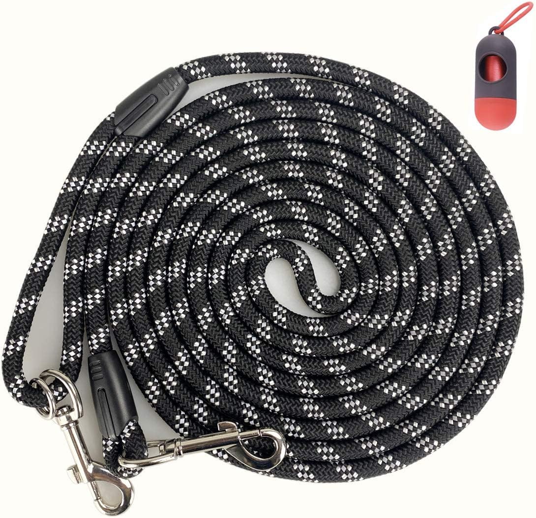Codepets Correa de cuerda larga para perro para entrenamiento de perros, de 12, 20, 30, 50 pies, correas reflectantes para perro, correas de control