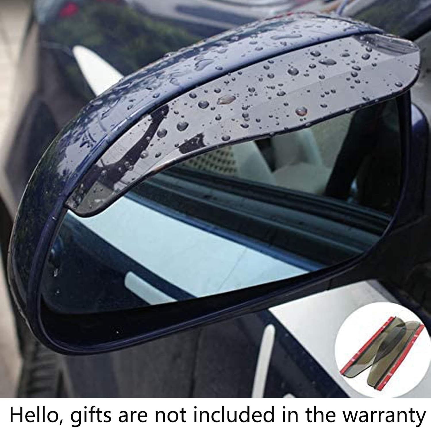Protector de lluvia para ventana de coche (negro 4)