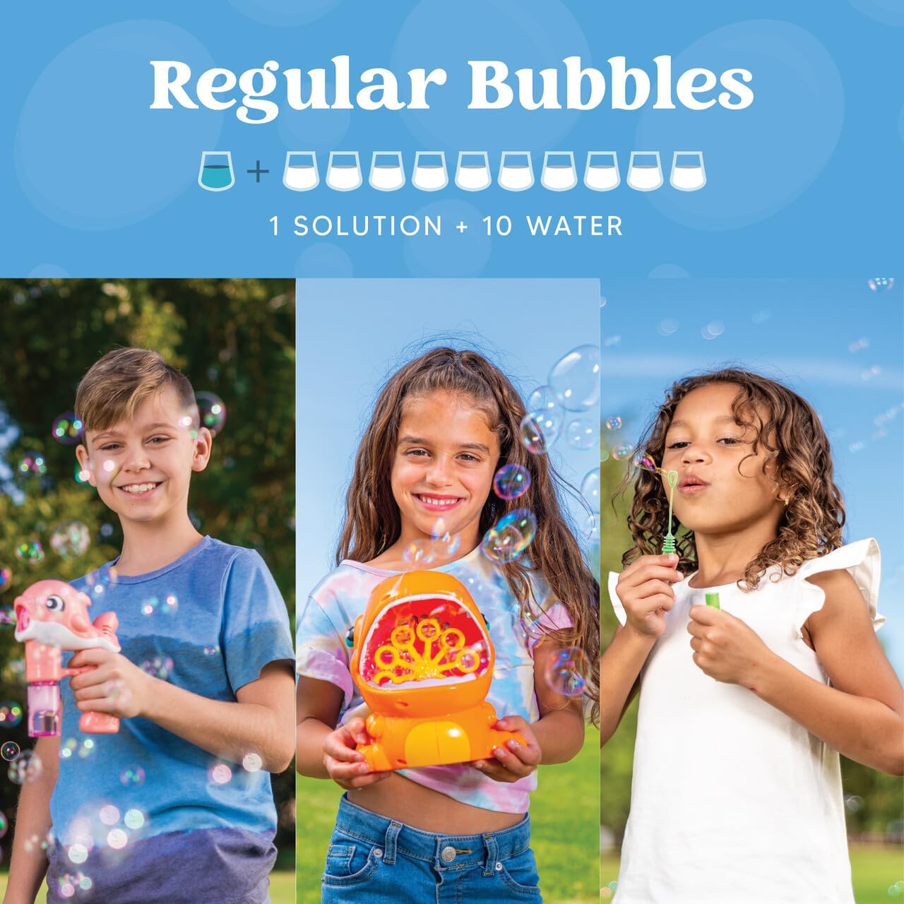 JOYIN Recambios de solución de burbujas de 32 onzas (hasta 2.5 galones), solución de burbujas grandes, concentrada de burbujas para máquina de