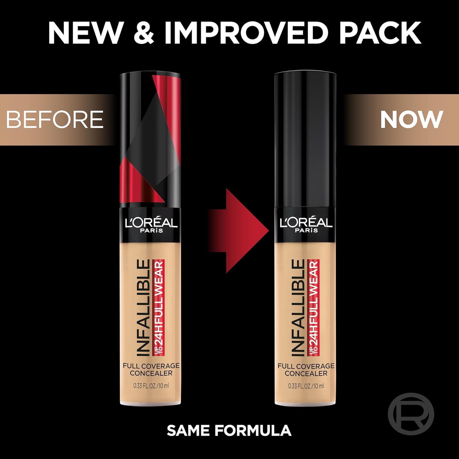 L’oreal Paris Cosmetics – Corrector impermeable, cobertura completa, vainilla, 0.33 onzas fluidas