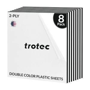 Trotec TroLase  12 x 12 x 116 pulgadas, 8 unidades, blanconegro, 2 capas, acrílico modificado, grabado láser, lámina de plástico de doble color, Trotec TroLase  12 x 12 x 116 pulgadas, 8 unidades, blanconegro, 2 capas, acrílico modificado, grabado láser, lámina de plástico de doble color,