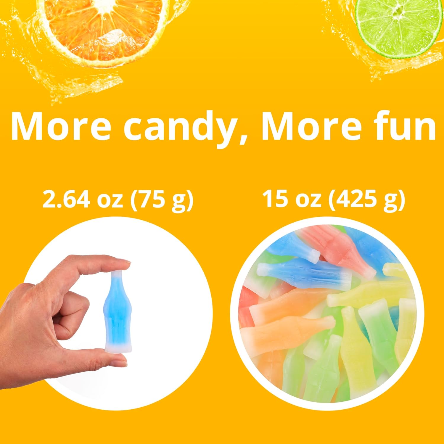 Botella de cera para dulces rellenas con jarabes saborizados, botellas de cera vintage Candys Nik-L-Nips de caramelos surtidos a granel  15 onzas