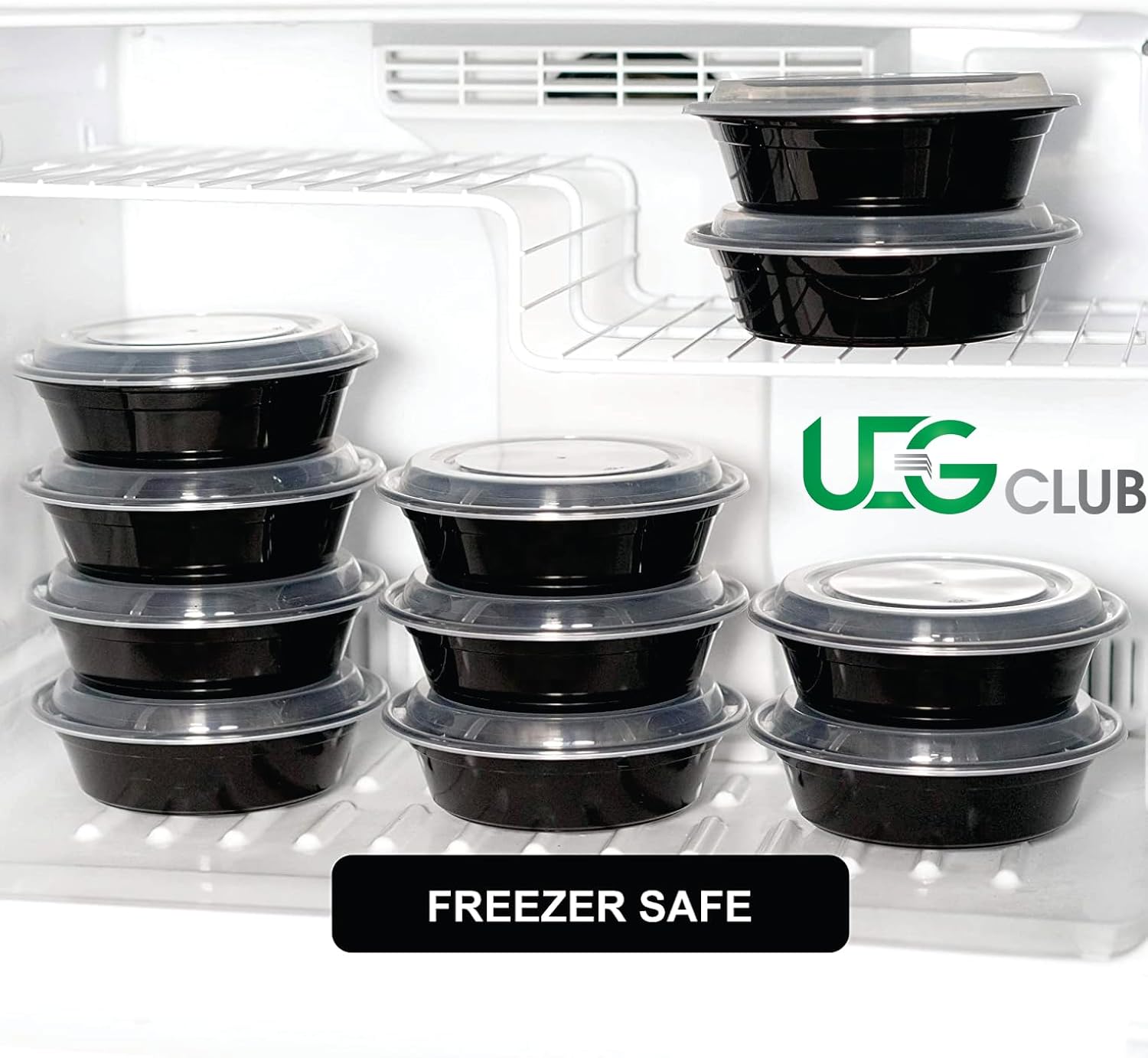 Contenedores de plástico reutilizables de 7 pulgadas, contenedores de alimentos desechables, recipientes de almacenamiento de alimentos con tapas,