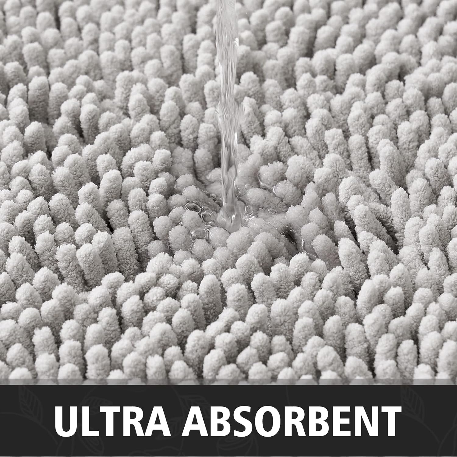 EMEMA Alfombras de baño de chenilla, antideslizantes, gruesas, suaves, absorbentes, para baño, suaves, acogedoras, duraderas, gruesas, de felpa para