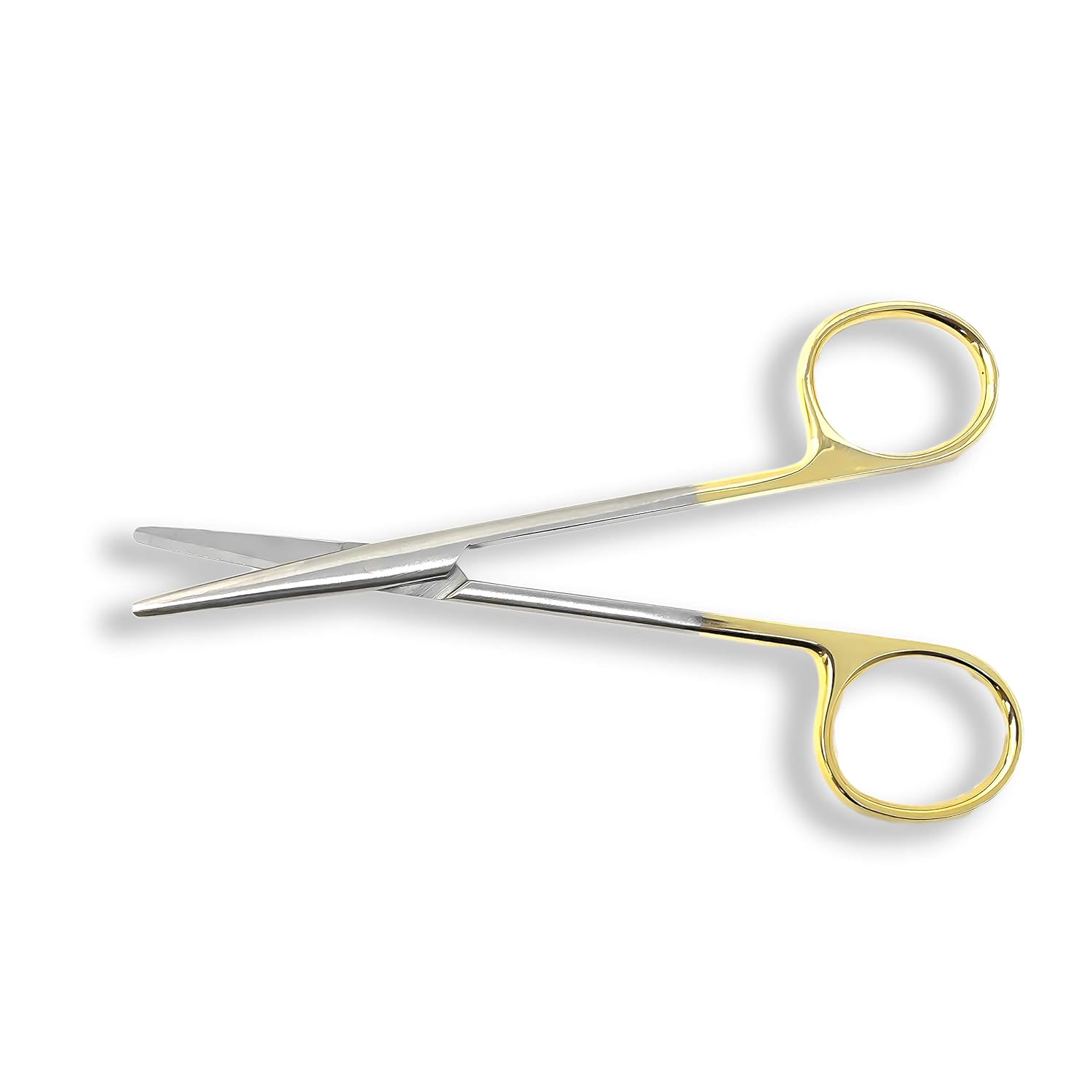 Cynamed TC Mayo – Tijeras de disección con inserciones de carburo de tungsteno y anillos de oro, tijeras de precisión largas y gruesas, acero