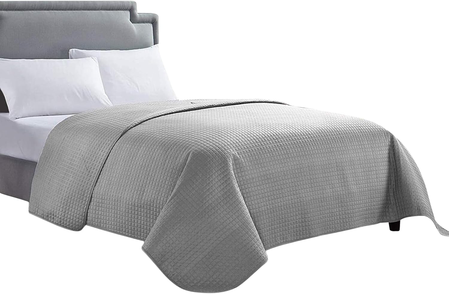 HollyHOME – Colcha de cama acolchada pinsonic con diseño de cuadros súper suave, para cama individual