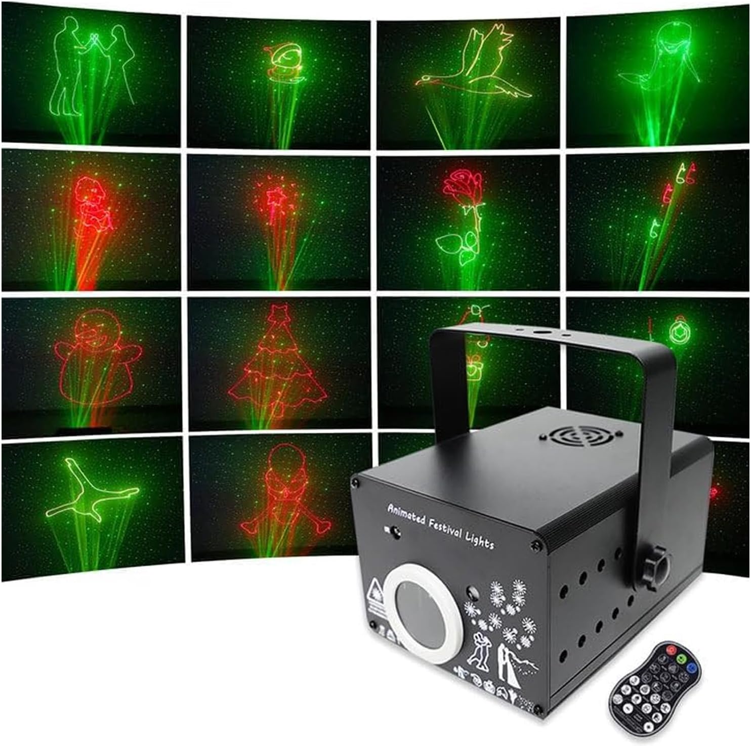 Luces estroboscópicas para fiesta de DJ, proyector de bola de discoteca combinado luces de espectáculo al aire libre, máquina AR negra y mini