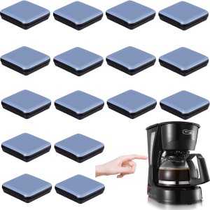 Aiwosoai Deslizadores de electrodomésticos de cocina, paquete de 16 deslizadores autoadhesivos para la mayoría de cafeteras de encimera, ayuda de Aiwosoai Deslizadores de electrodomésticos de cocina, paquete de 16 deslizadores autoadhesivos para la mayoría de cafeteras de encimera, ayuda de