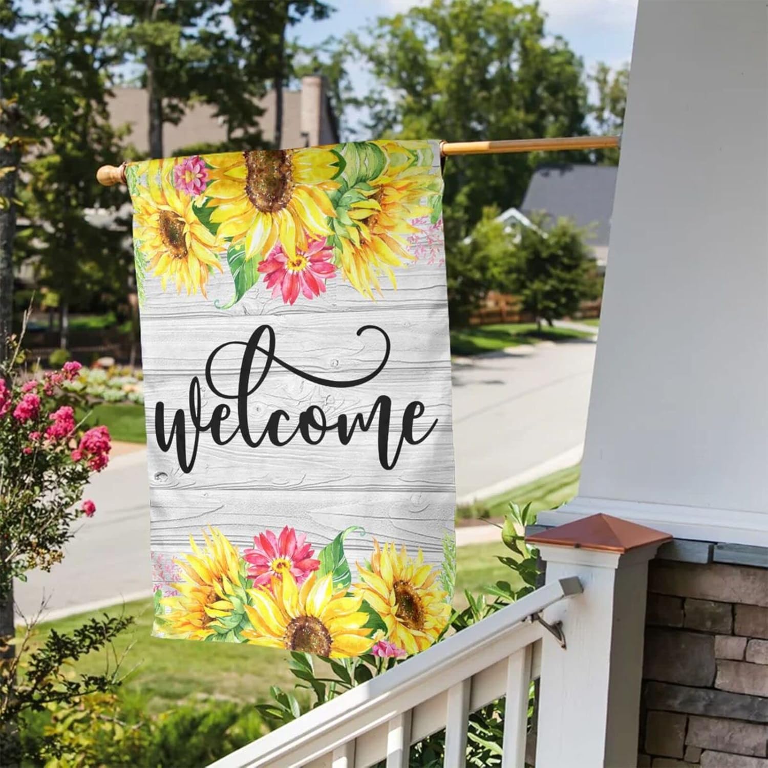 Bandera de jardín personalizada, banderas de jardín personalizadas con nombre de foto, banderas de jardín personalizadas de impresión de doble cara,