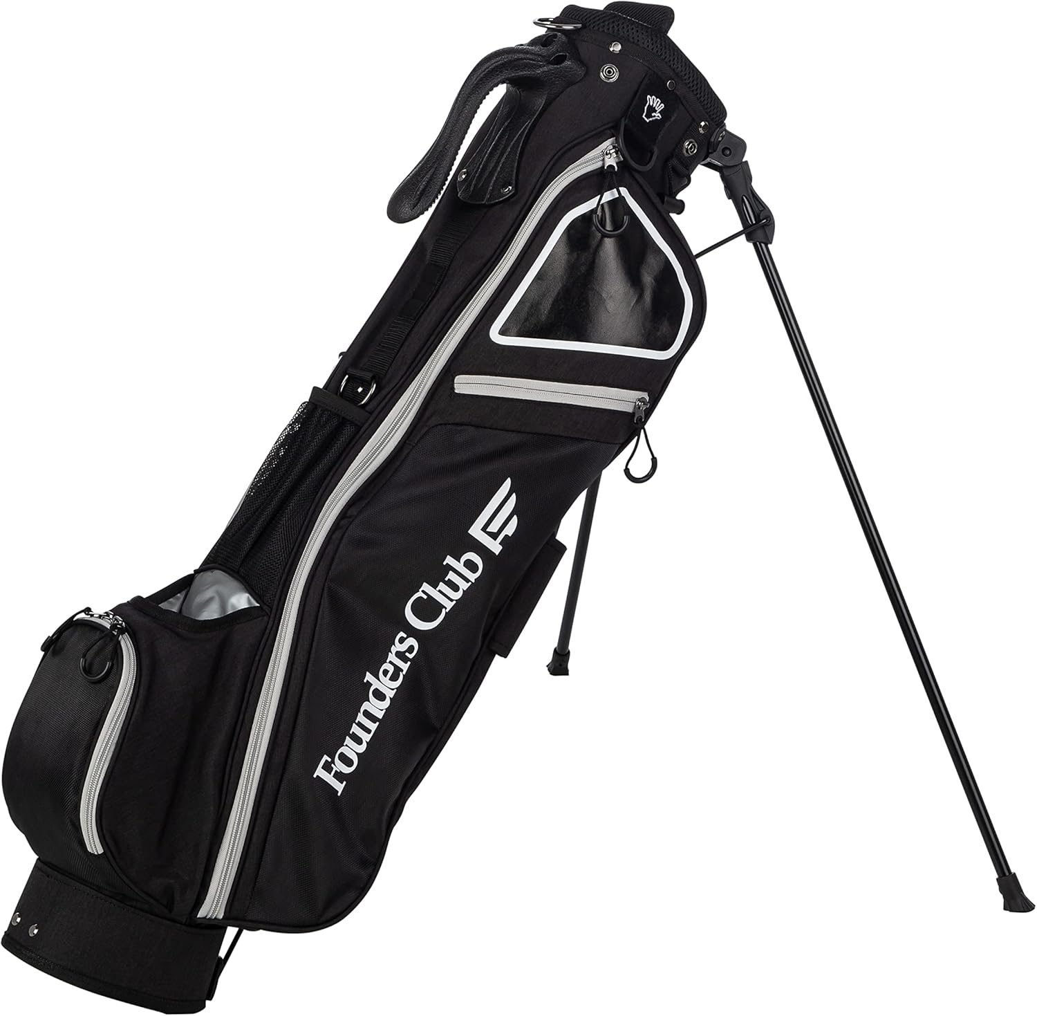Founders Club Bolsa de golf ligera Sunday con doble correa y soporte, fácil de transportar y poner – Rango de conducción – Bolsa de soporte Par 3