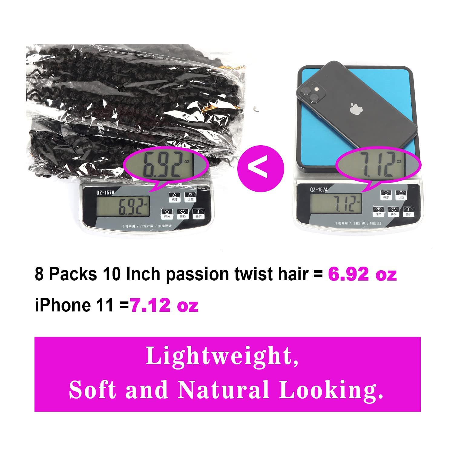 Cabello de estilo Passion Twist ombré de 14 pulgadas, cabello de ganchillo Passion Twist para mujeres negras, trenzas bohemias pretrenzadas de