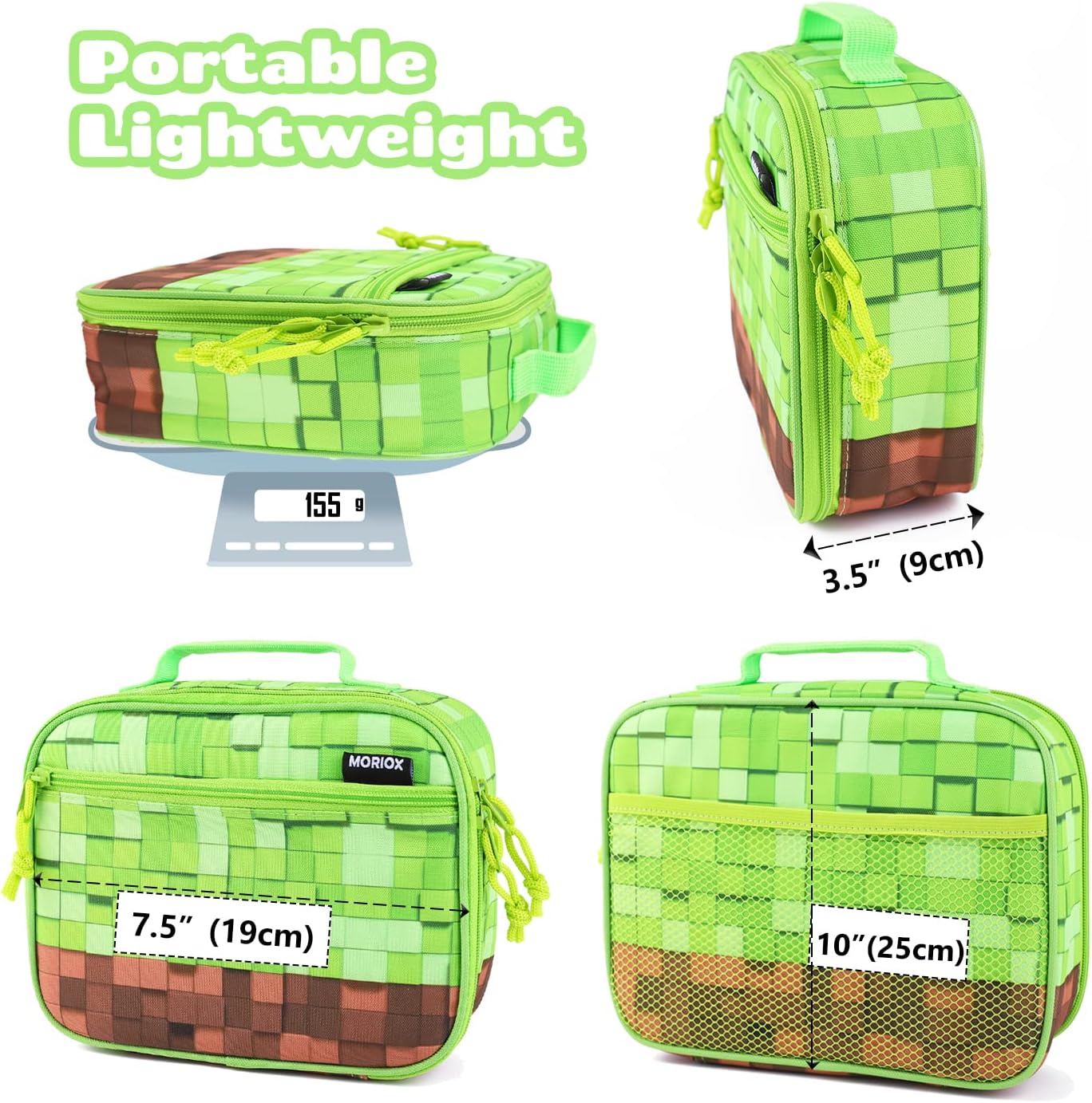 MORIOX Lonchera para niños, bolsa de almuerzo con aislamiento térmico, mini enfriador suave para el regreso a clases, kit de bolsa de comida Bento