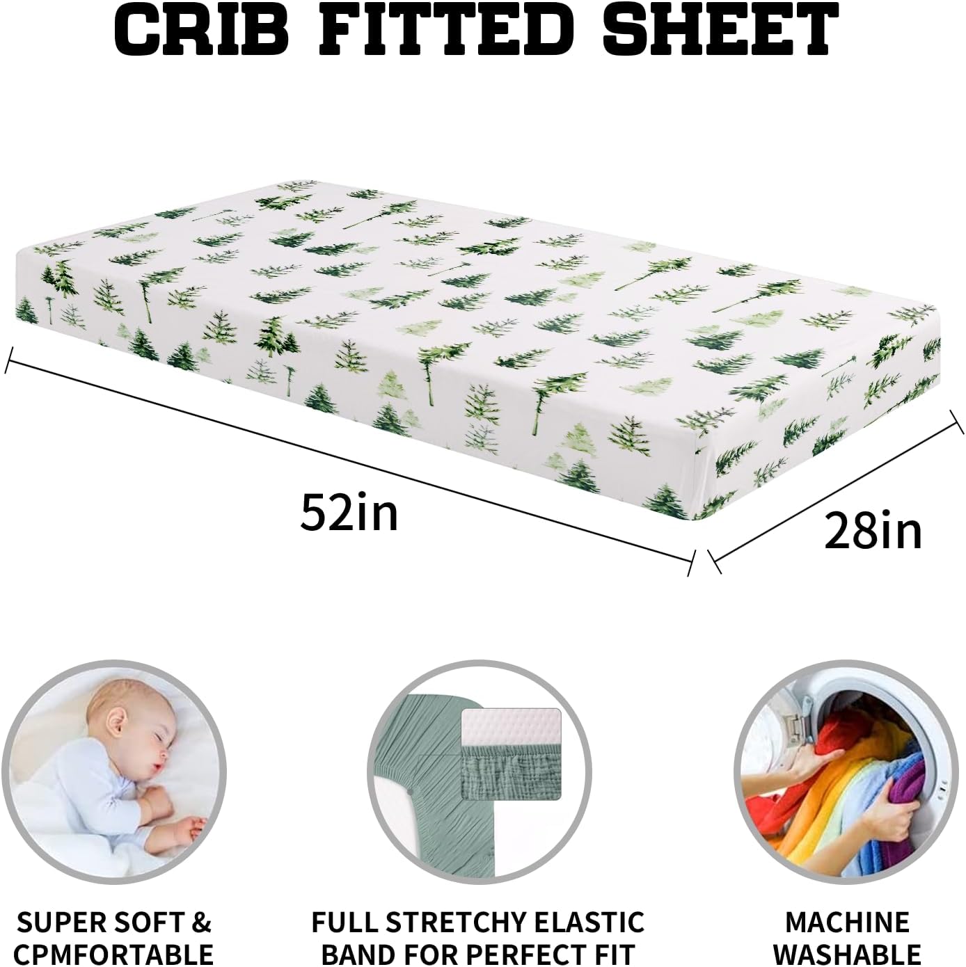 Juego de sábanas ajustables para cuna para bebé juego de ropa de cama personalizado para cuna de 3 piezas con nombre, juego de ropa de cama para