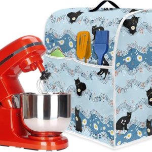 Cubierta para mezclador de música para gatos, fundas para electrodomésticos de cocina para mantener limpio y seguro, a prueba de polvo, compatible Cubierta para mezclador de música para gatos, fundas para electrodomésticos de cocina para mantener limpio y seguro, a prueba de polvo, compatible