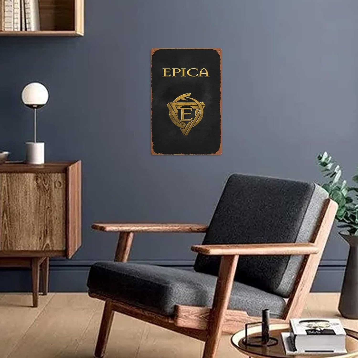 Epica – Póster con logotipo de banda de metal, bar, club, hombre, cueva, sala de estar, cocina, garaje, baño, hogar, decoración de pared, 8 x 12